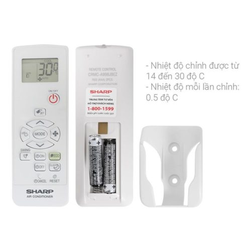 dieu khien dieu hoa sharp 1 chieu inverter ah x18zew